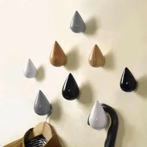 1 Pcs Wall Hanger Wood Wall Hanger Chic Water Drop