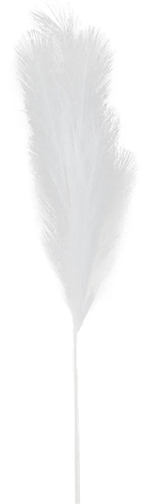 38" Fabric Pampas Grass Plume: White