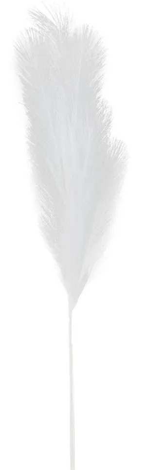 38" Fabric Pampas Grass Plume: White