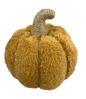 7" Faux Fur Pumpkin: Brown