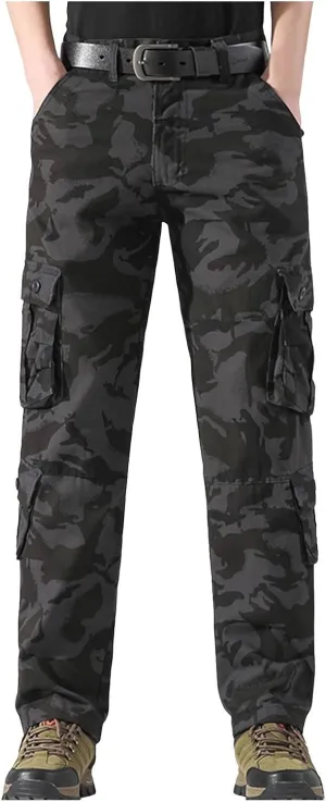 Baggy Cargo Pants with Pockets for Men Casual Joggers Outdoor Loose Trousers Y2K Streetwear Jeans Pant
