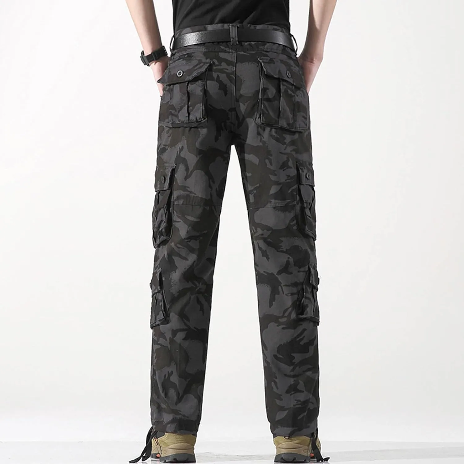 Baggy Cargo Pants with Pockets for Men Casual Joggers Outdoor Loose Trousers Y2K Streetwear Jeans Pant