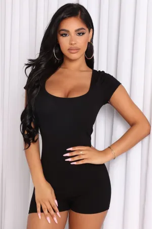 Bedtime Beauty PJ Romper Onesie - Black