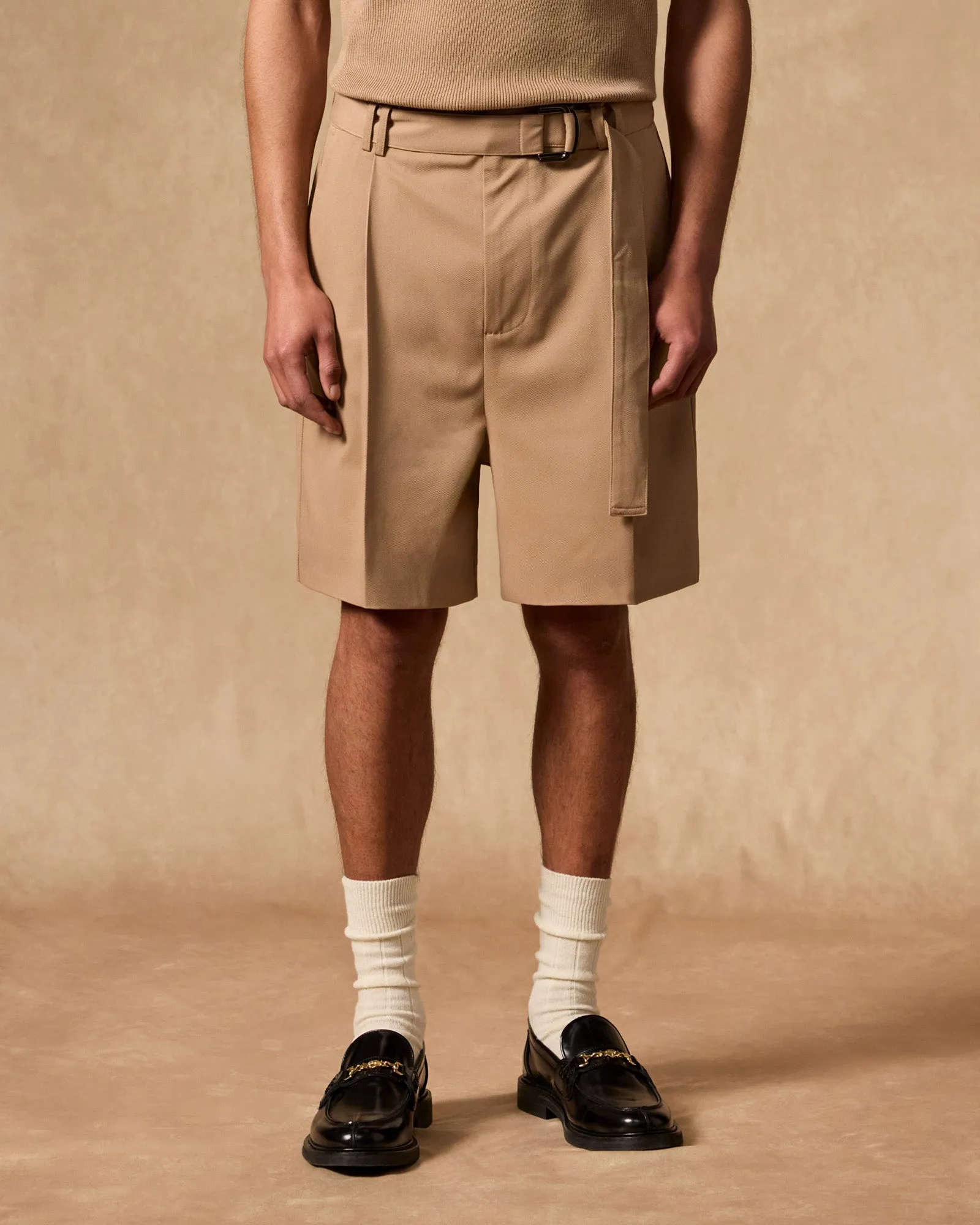 Belted Tailored Shorts