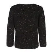 Black and Rose Gold Sequin Cardigan