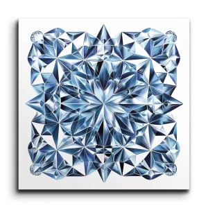 Blue Geometric Starburst: Abstract Elegance
