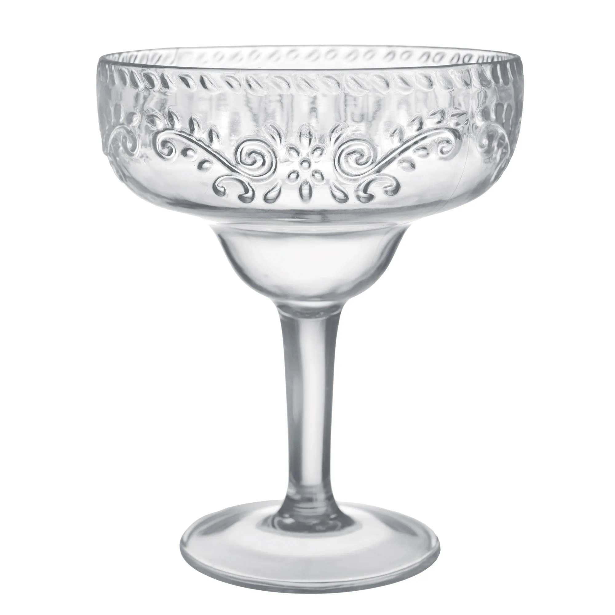 Boho Vibes Floral Plastic Margarita Glass Each