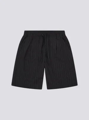 Boxy Suit Short Charcoal Stripe