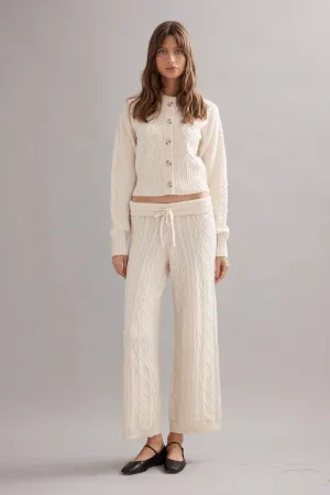 Cable Knit Pant Ivory