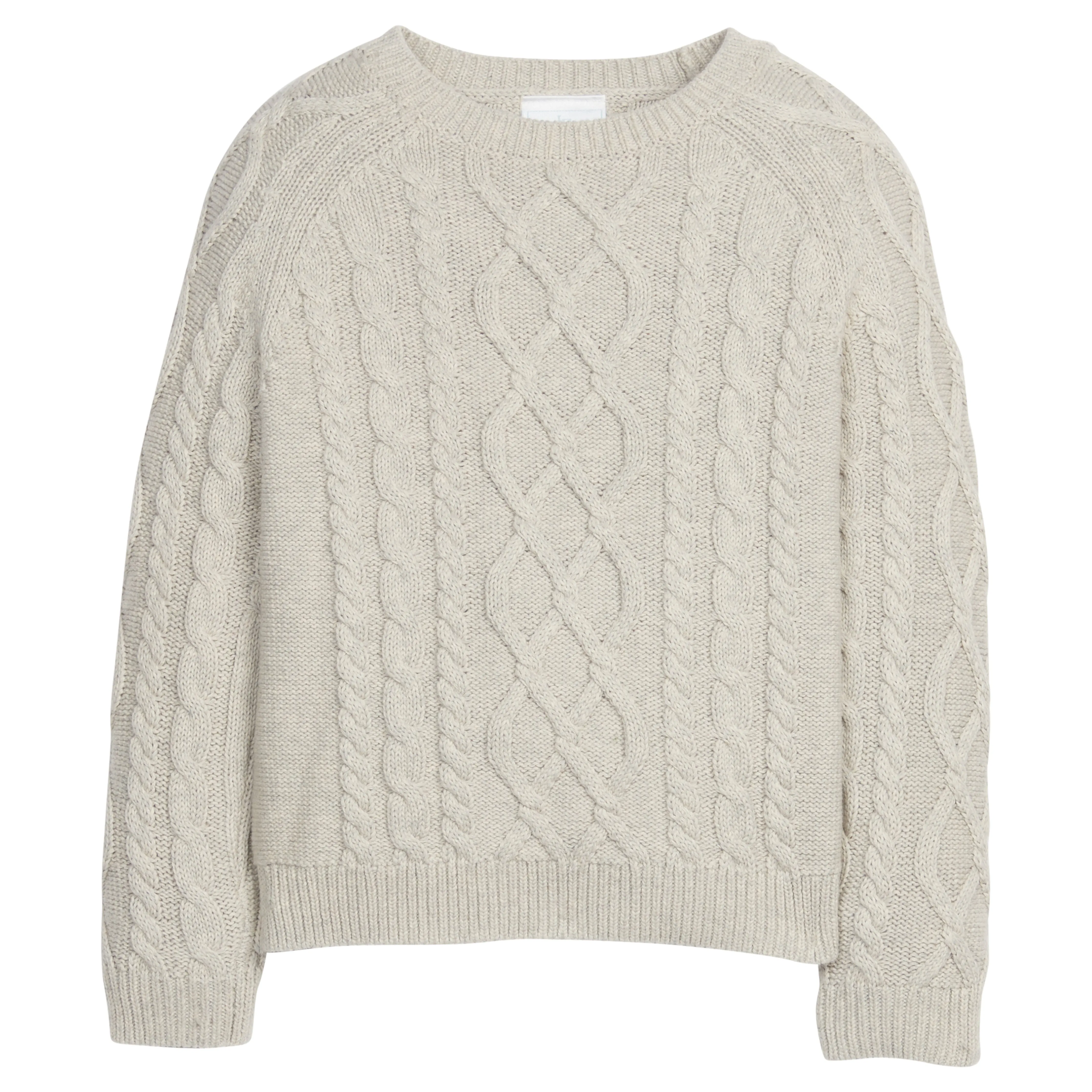 Cable Knit Sweater- Gray