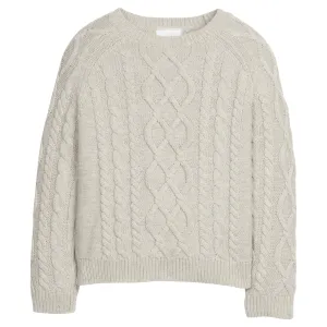 Cable Knit Sweater- Gray