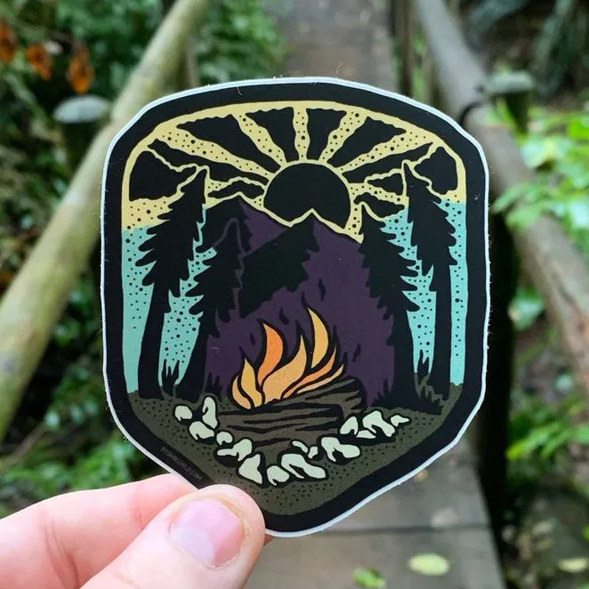 Campfire Badge Sticker