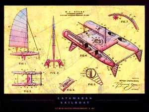 Catamaran Sailboat - Patent Poster Co. 2000