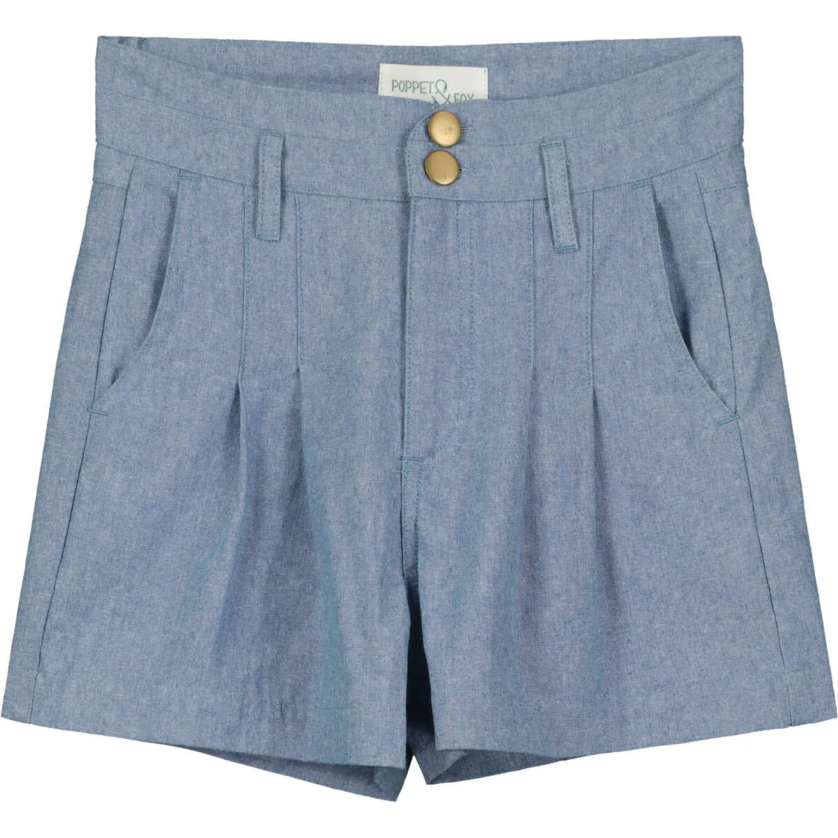 Chambray Tailored Shorts..