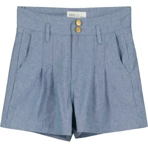 Chambray Tailored Shorts..