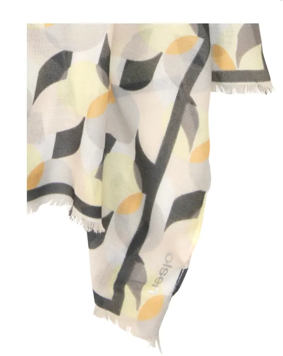 Circle Print Scarf in Pale Ginger