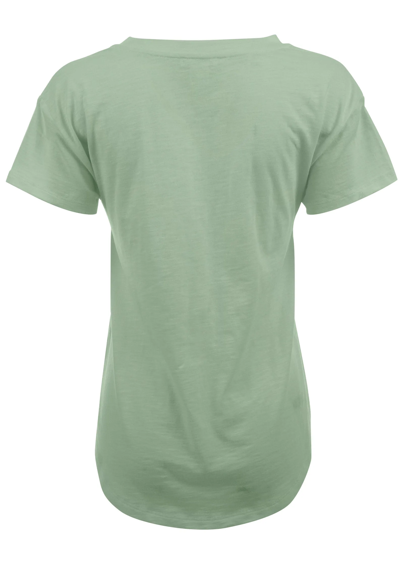 Cotton Slub V-Neck Tee - Basil