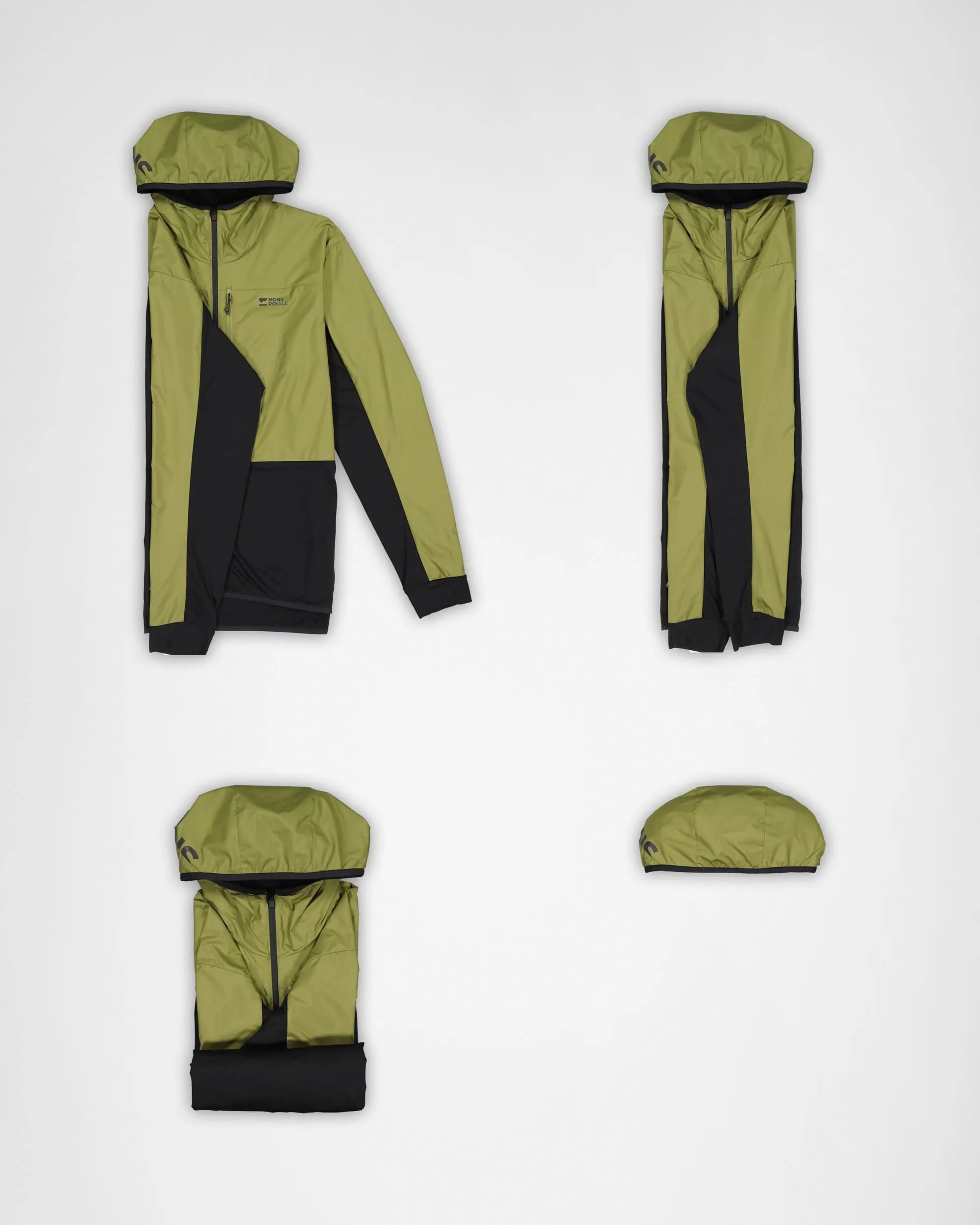 Diversion Merino Wind Jacket - Fern / Black