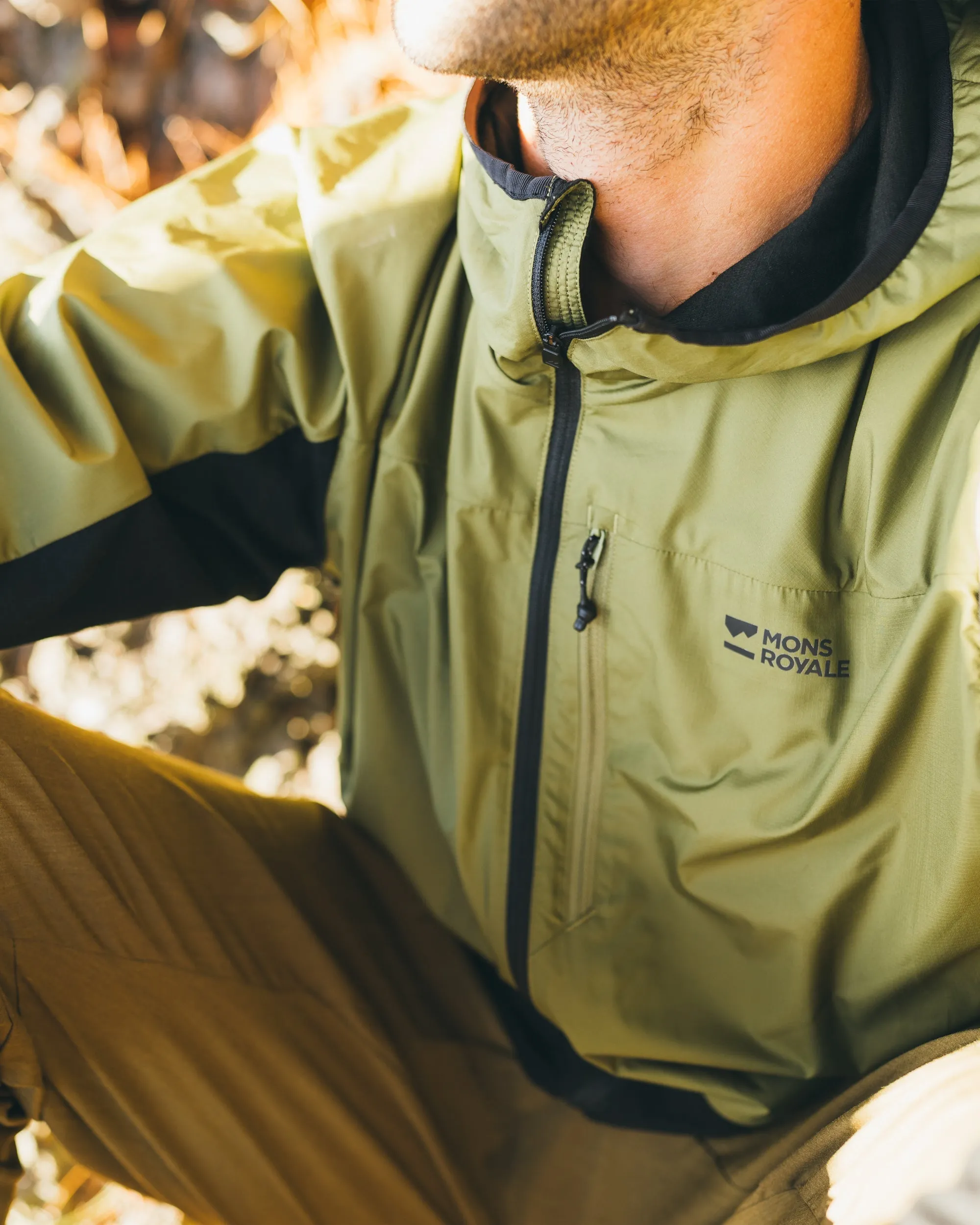 Diversion Merino Wind Jacket - Fern / Black