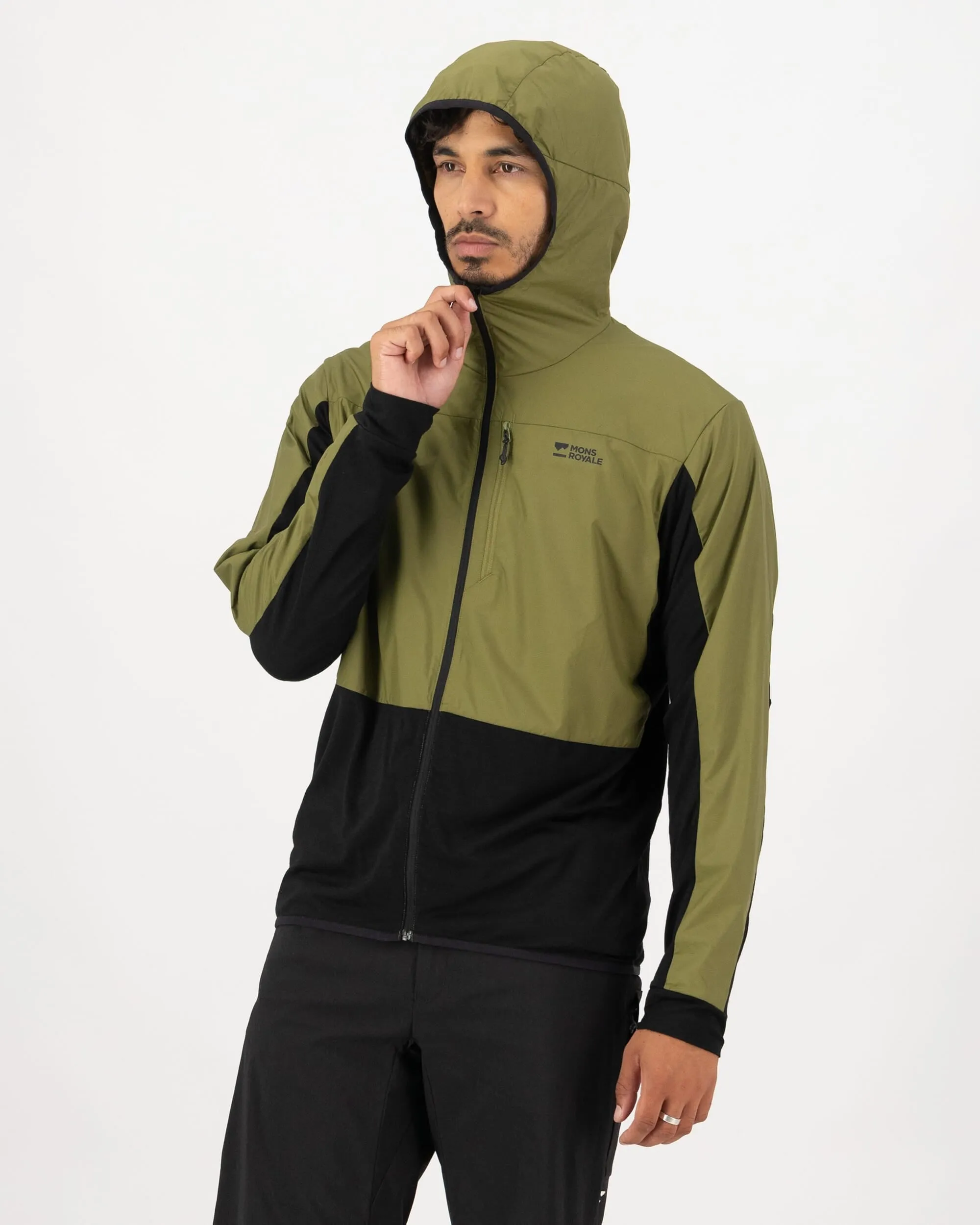 Diversion Merino Wind Jacket - Fern / Black