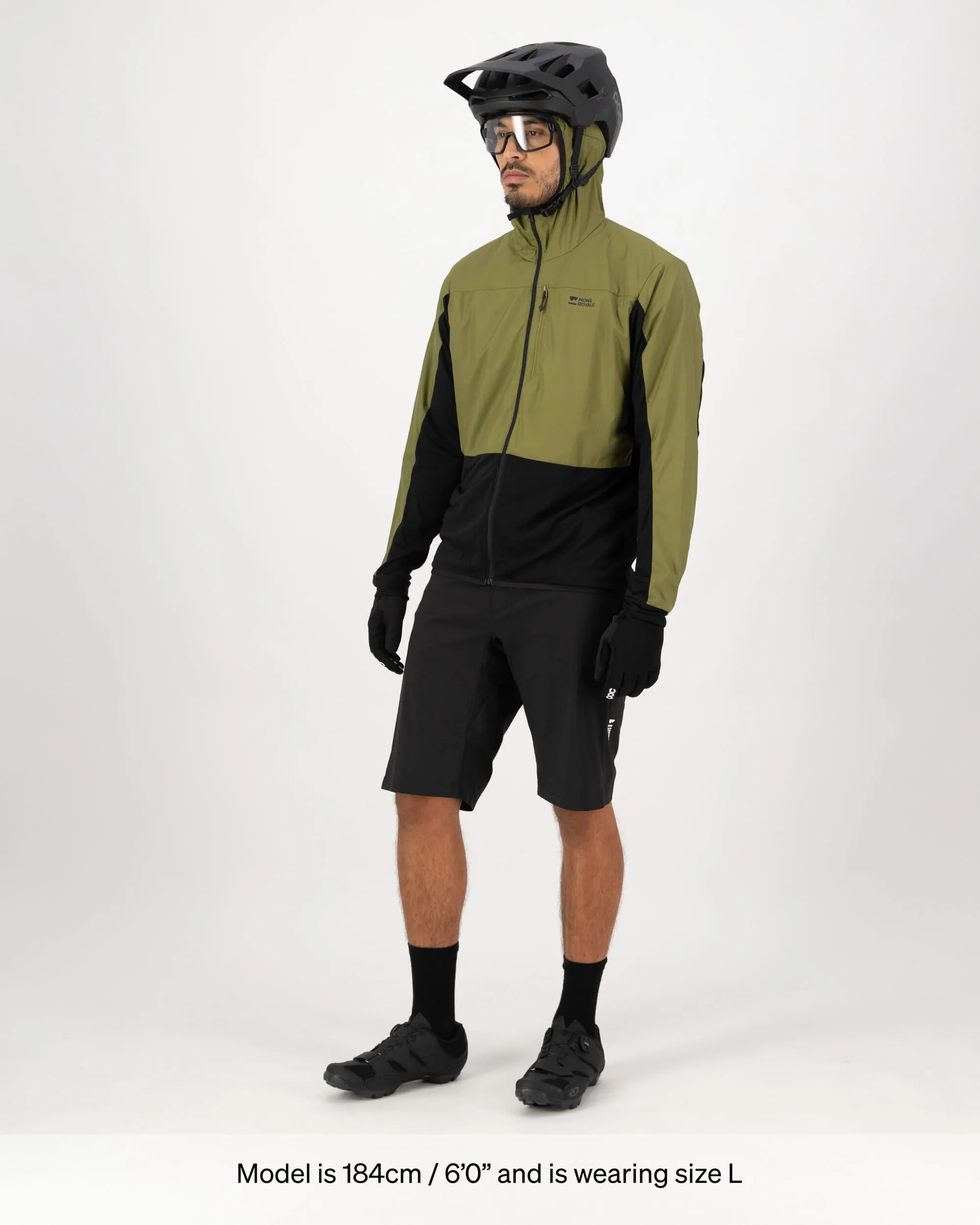 Diversion Merino Wind Jacket - Fern / Black