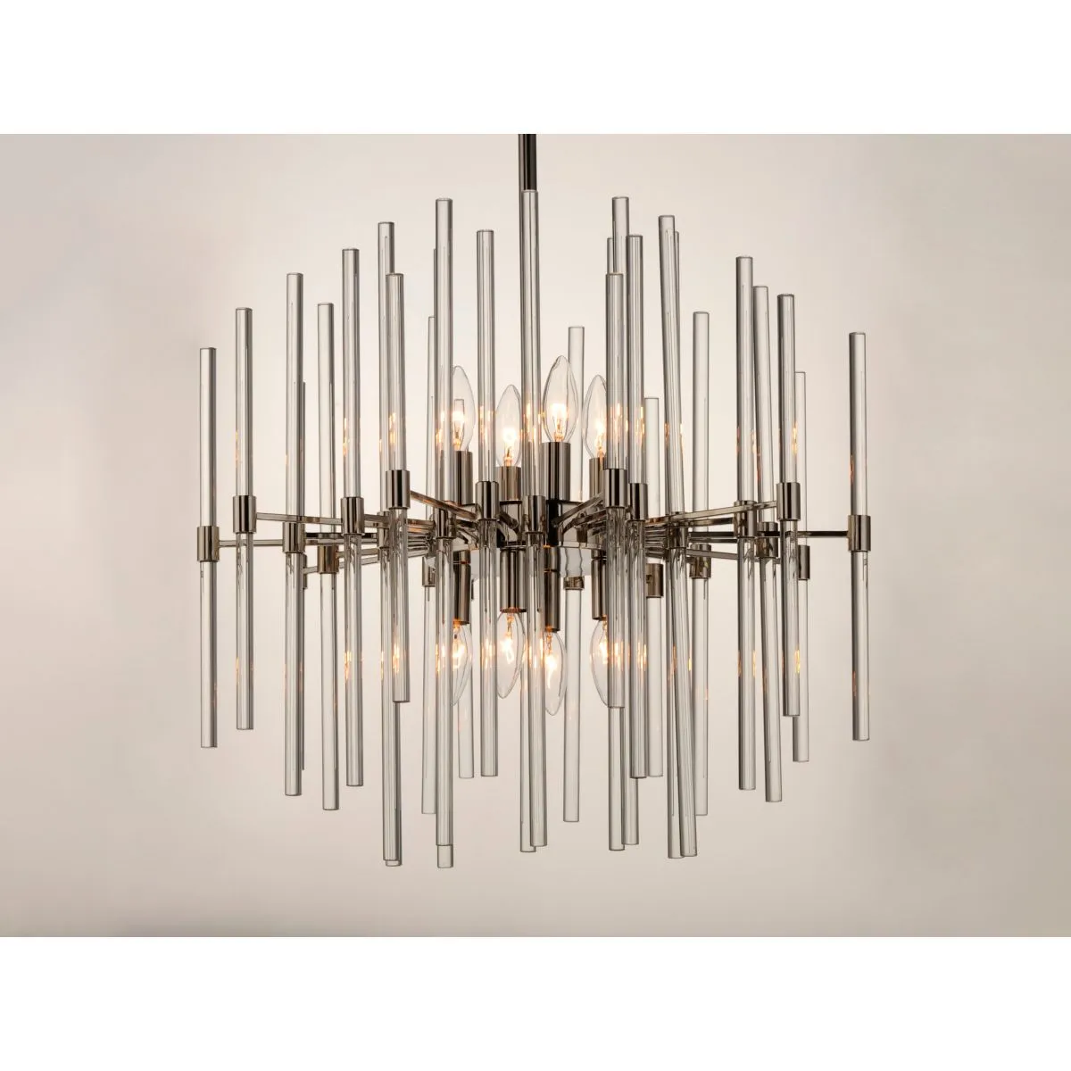 Divine 24 In. 8 Lights Chandelier Polished Nickel finish