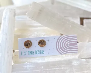 Evil Eye Hand Hammered Studs