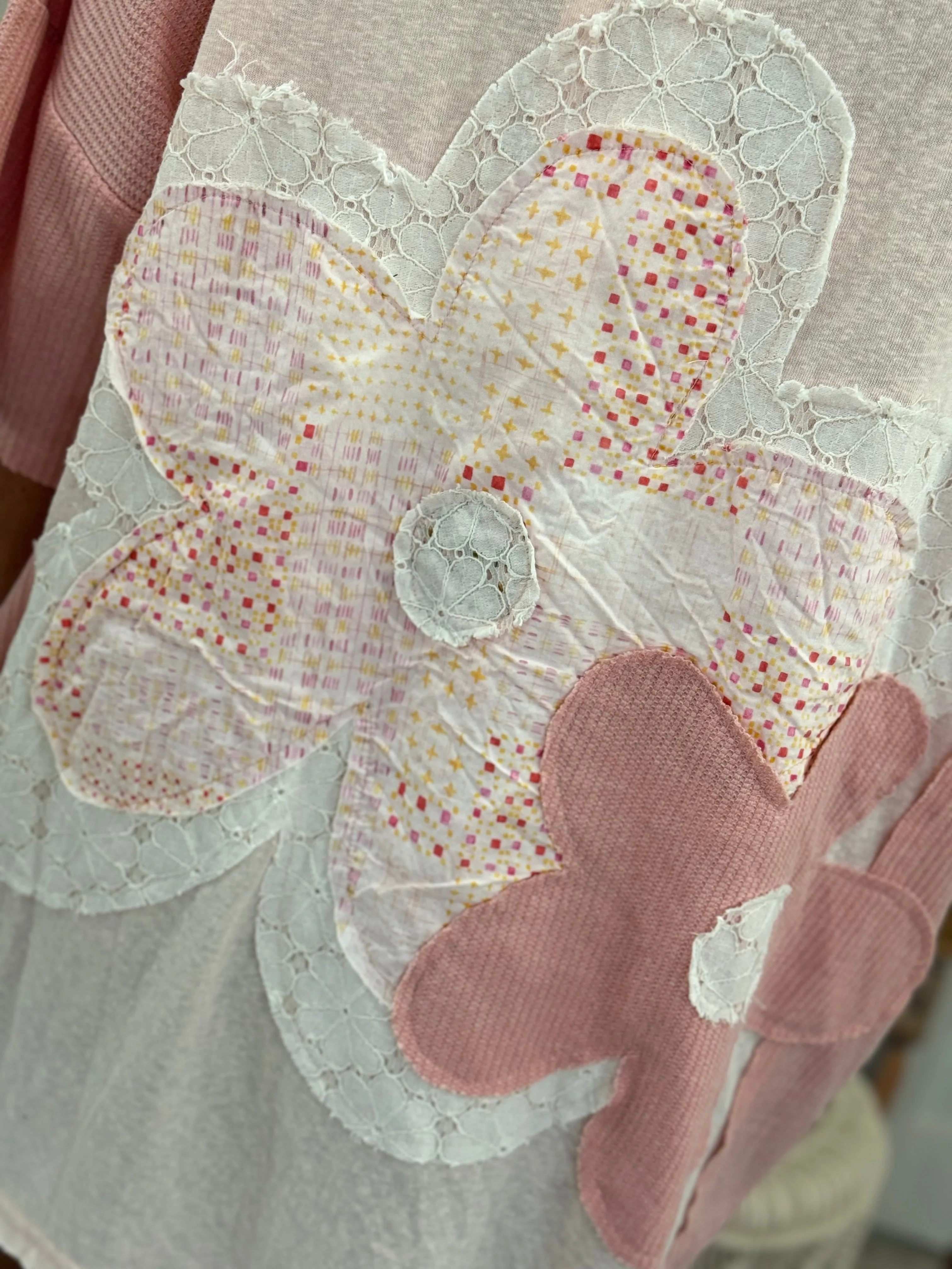 Flower Patch High Low Pocket Top