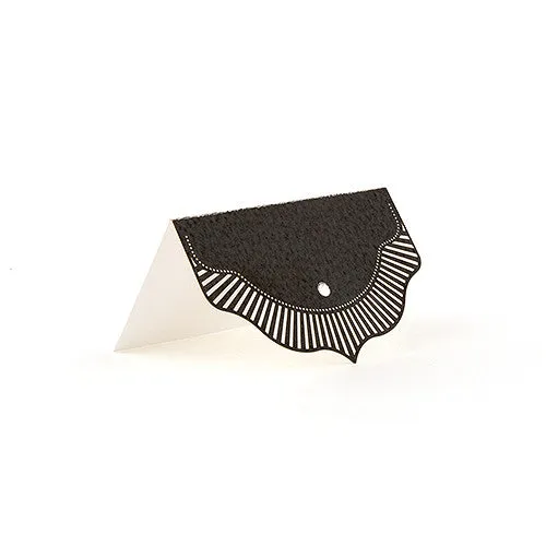 High Style in Black Laser Embossed Place Cards