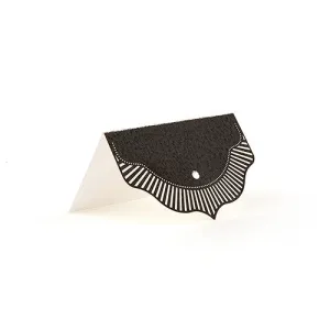 High Style in Black Laser Embossed Place Cards