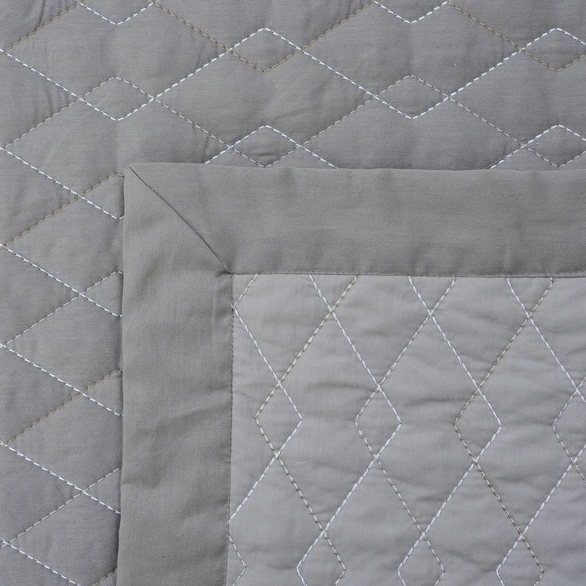 Indigenous Artisan Art Deco Diamond Summer AC Quilt/Quilted Bed Cover Neutral