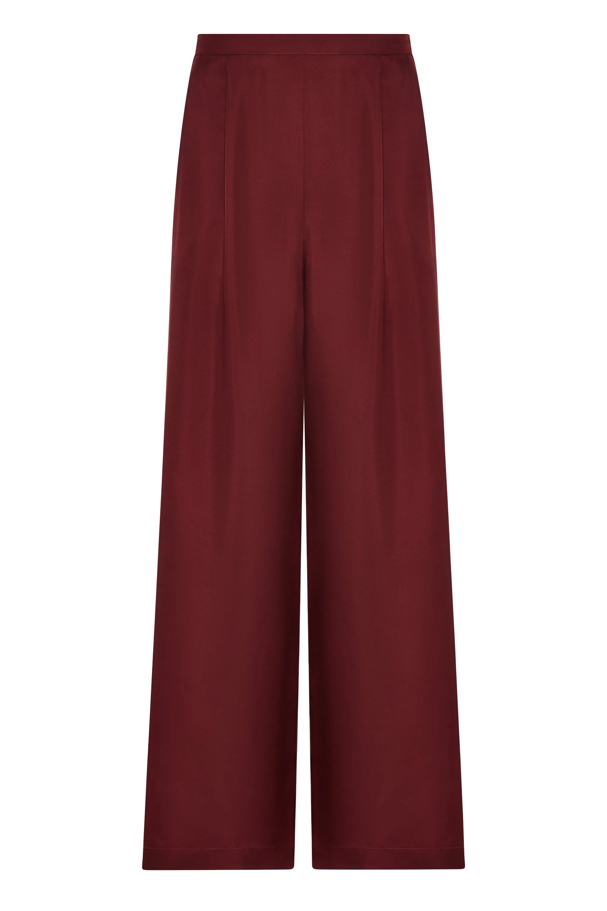 Isola Trouser Burgundy Silk Twill