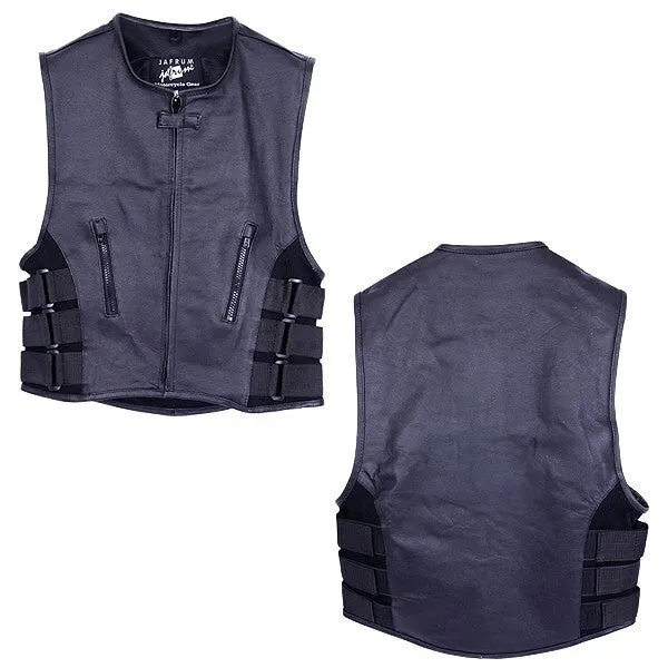 Jafrum MV119 SWAT Team Bulletproof Style Motorcycle Leather Vest
