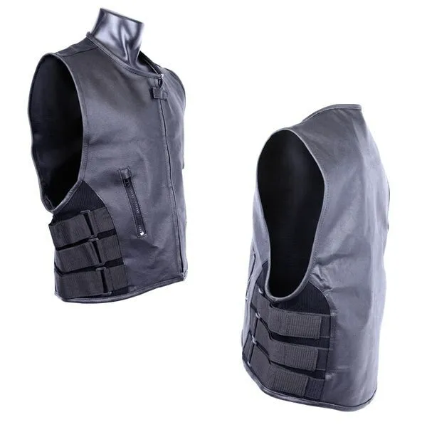 Jafrum MV119 SWAT Team Bulletproof Style Motorcycle Leather Vest