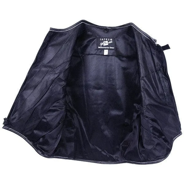 Jafrum MV119 SWAT Team Bulletproof Style Motorcycle Leather Vest