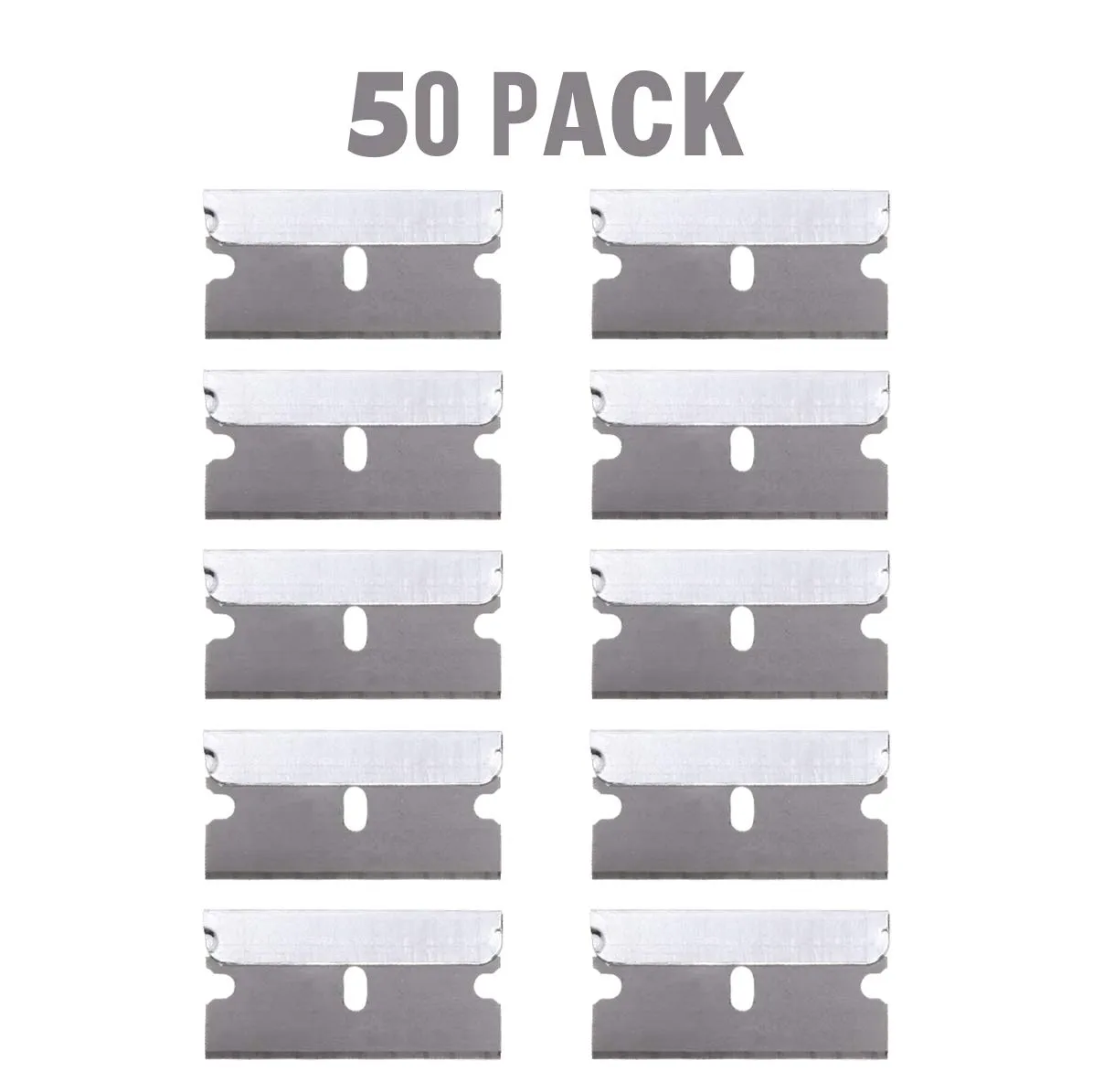 Katzco Razor Blades Single Edge -10 Pack - High-Grade Long Lasting Carbon Steel Single