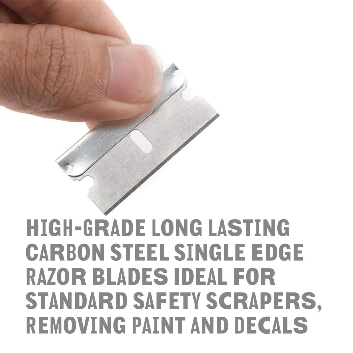 Katzco Razor Blades Single Edge -10 Pack - High-Grade Long Lasting Carbon Steel Single