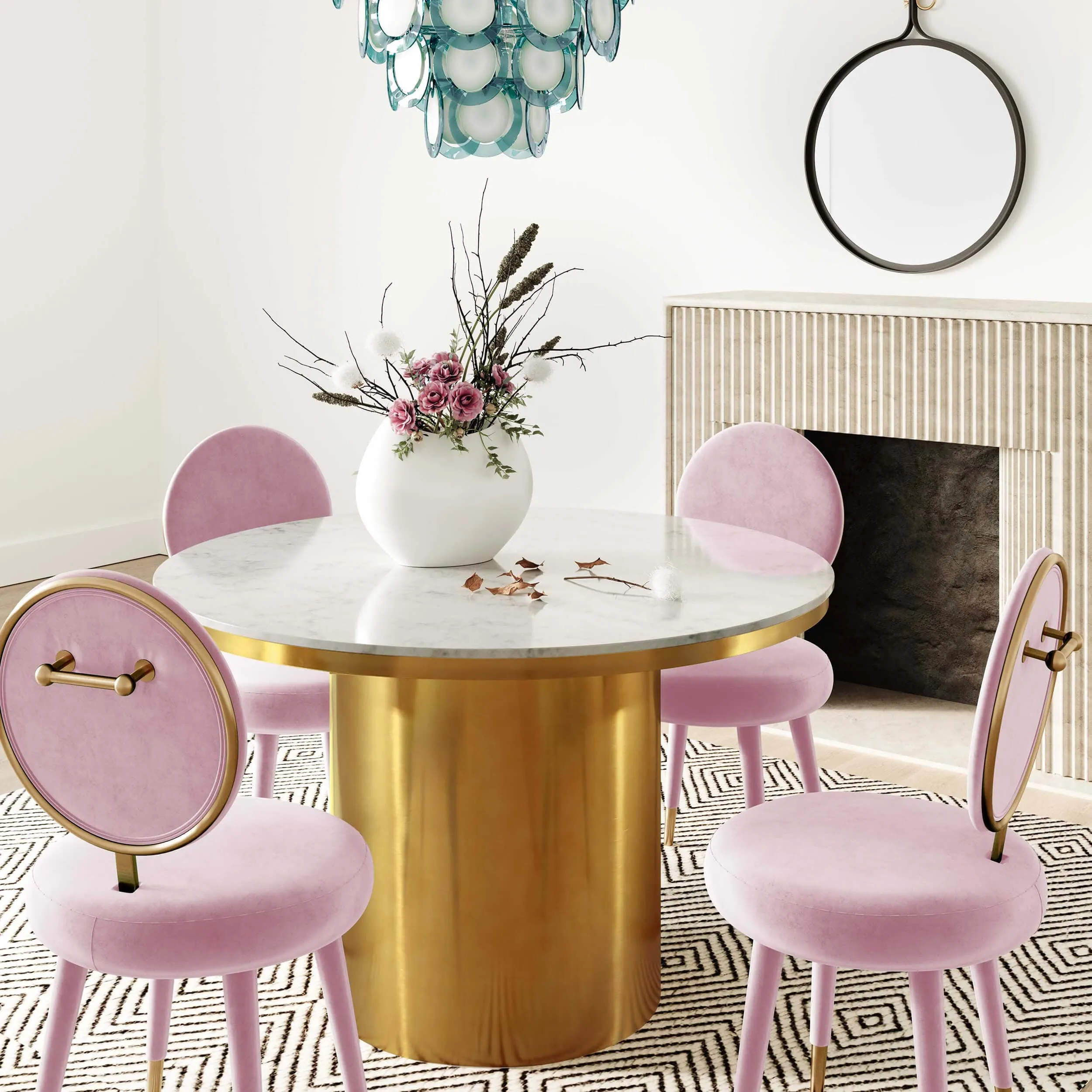 Kylie Dining Chair, Bubblegum, Set of 2