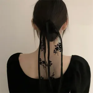 Lace Fairy Bow Headband Black Gauze White Gauze Beauty Salon Fashion Accessories Hair Ties Small Things of Life