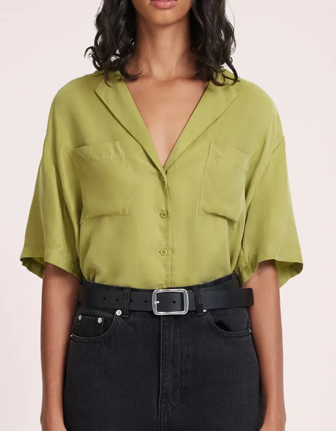 Lucia Cupro Shirt Pickle