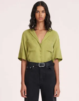 Lucia Cupro Shirt Pickle