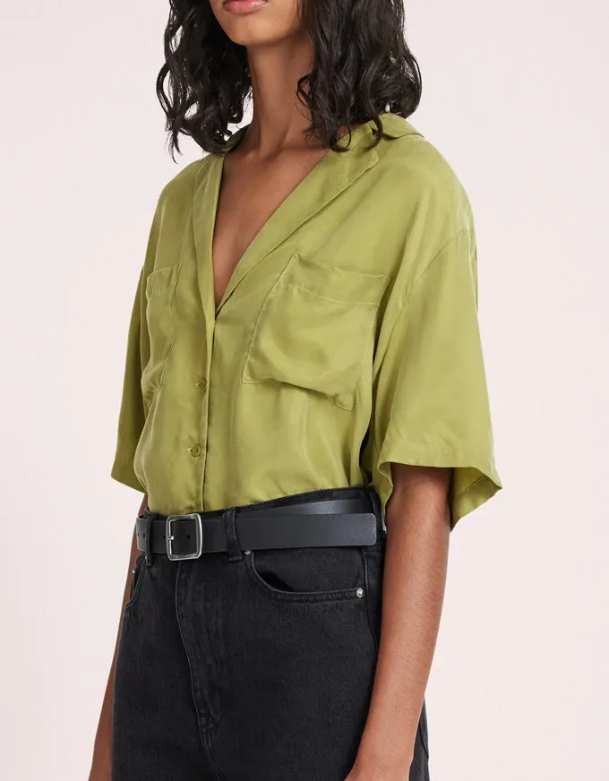 Lucia Cupro Shirt Pickle