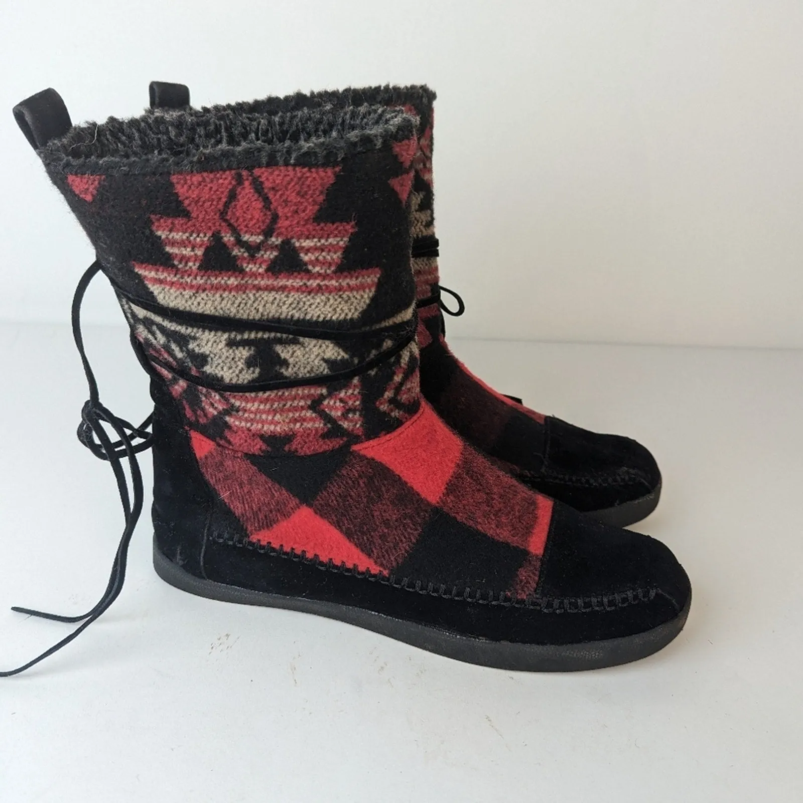 Madden Girl Jackmen  Plaid Boots - 7.5