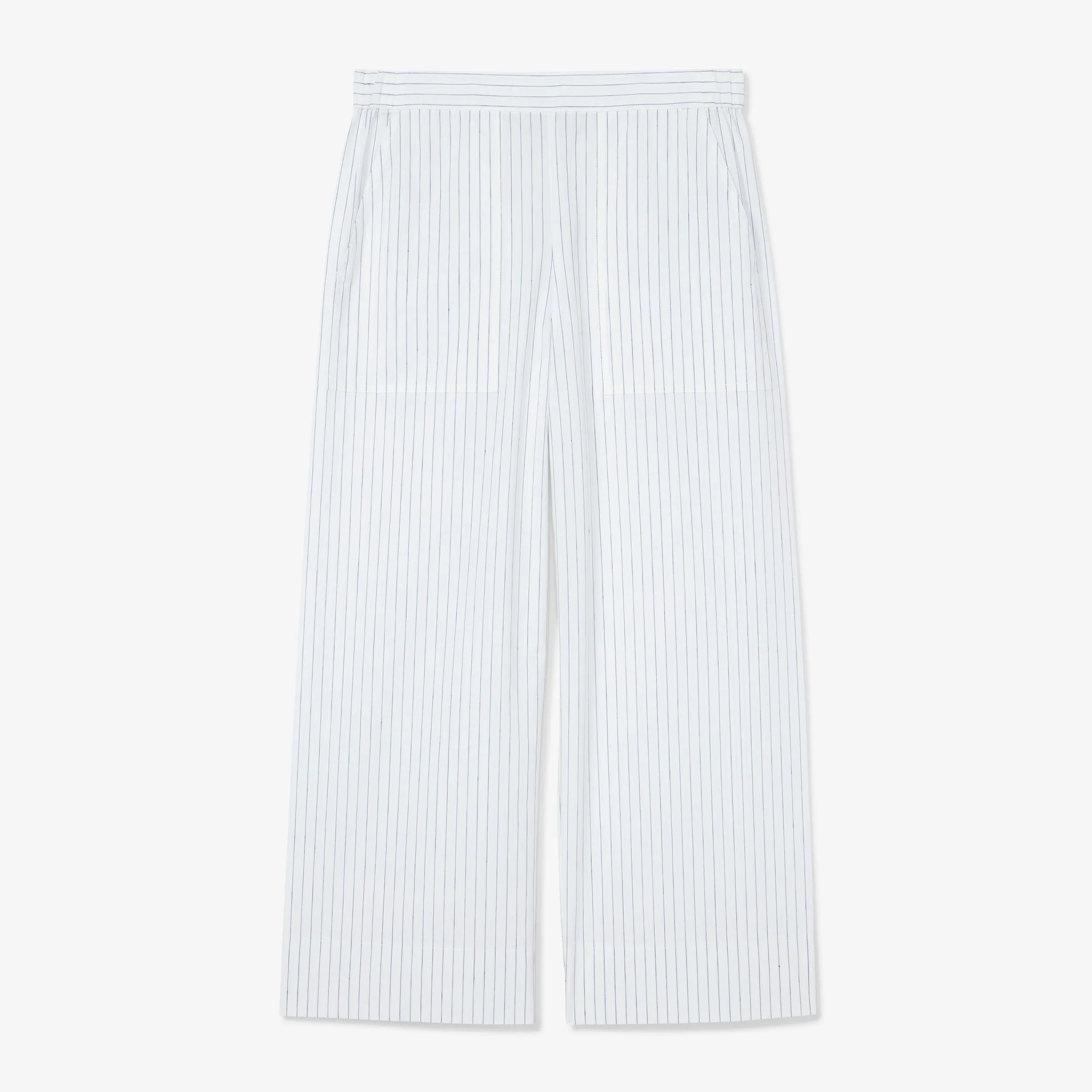 Madelyn Pant - Poplin Stripe :: Blue / Ivory