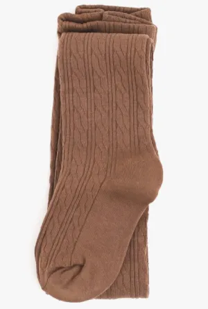 Mocha Cable Knit Tights
