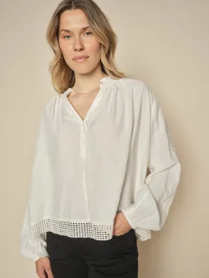 Mos Mosh Macha Lace Blouse-ecru-165410