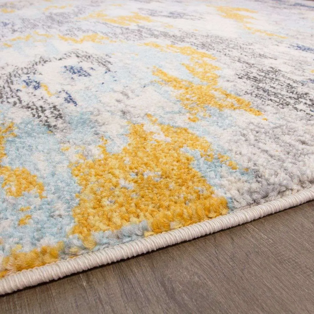Ochre Grey Boho Rug