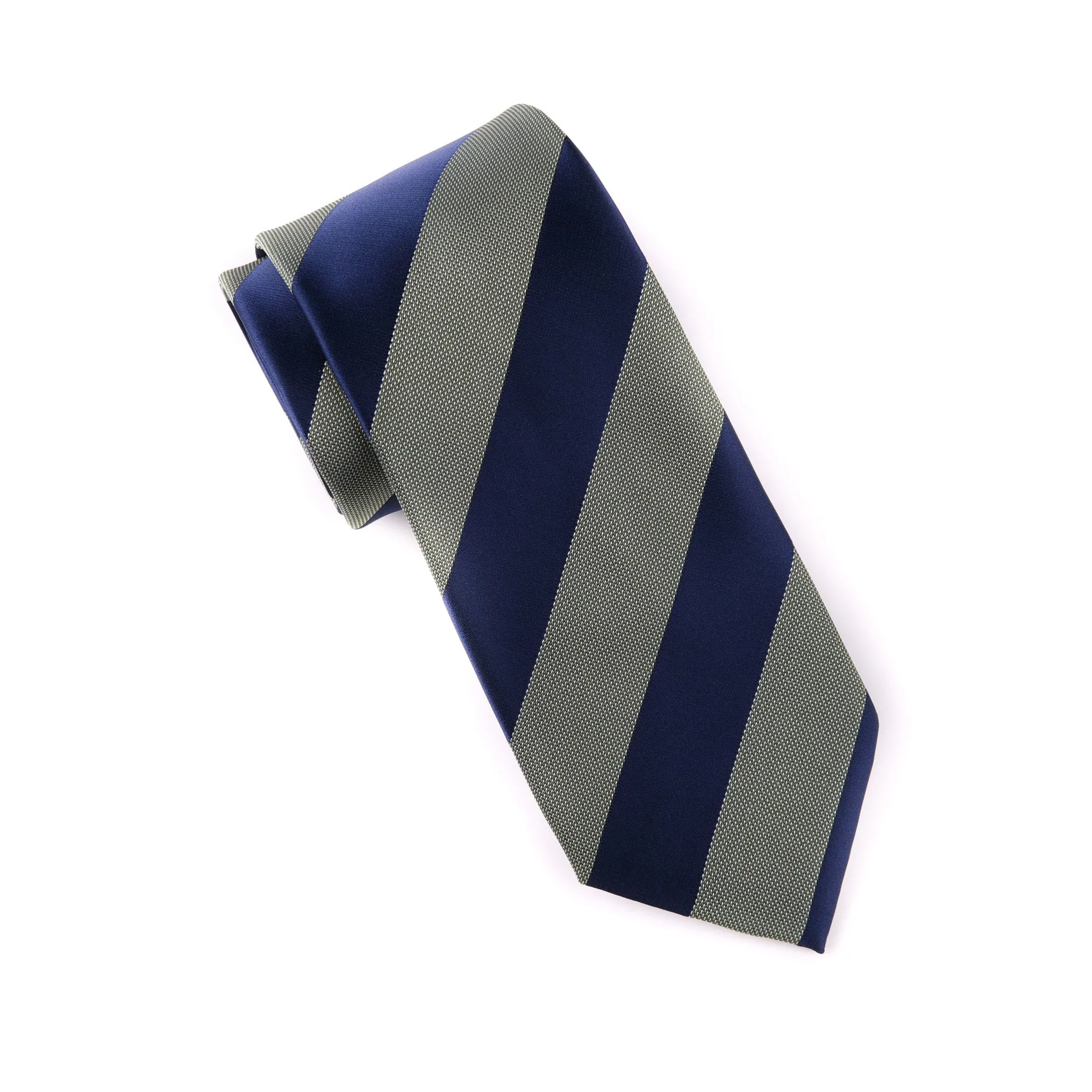 Oliver Green & Blue Stripe 3" Necktie Business Formal Elegance Smart Men's Ego