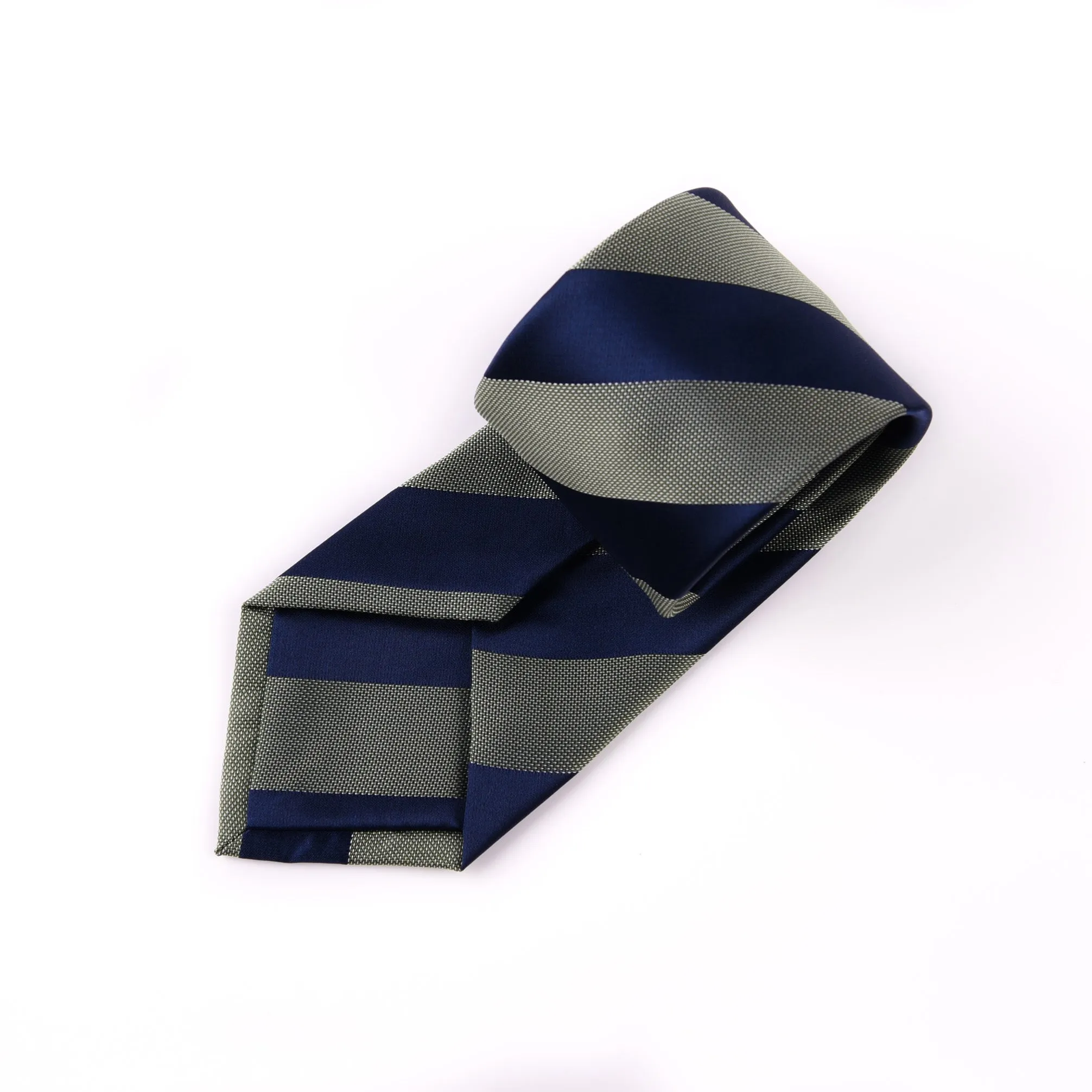 Oliver Green & Blue Stripe 3" Necktie Business Formal Elegance Smart Men's Ego