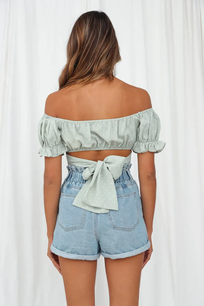 Pas De Deux Crop Top Sage